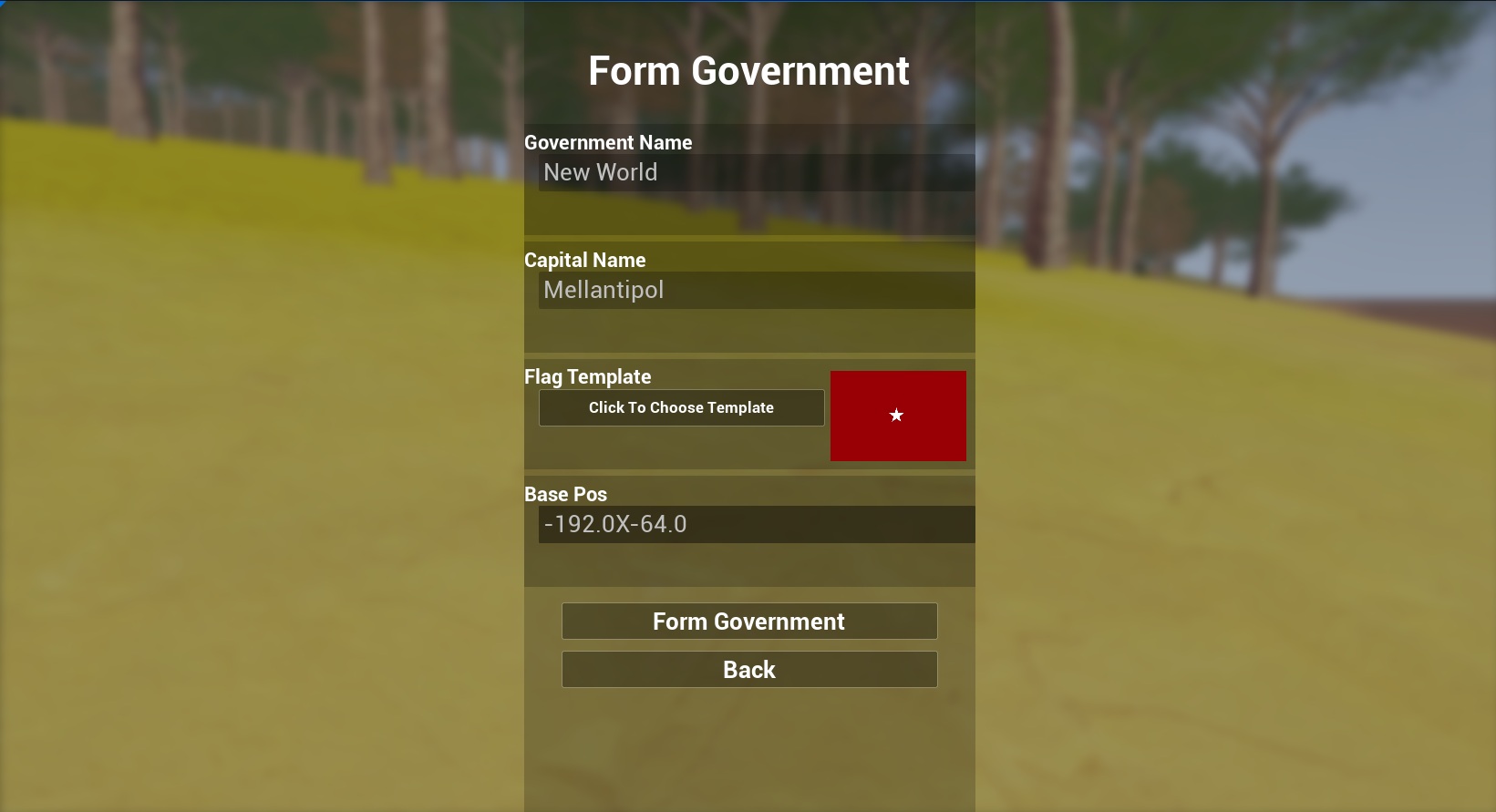 Player Forming Government